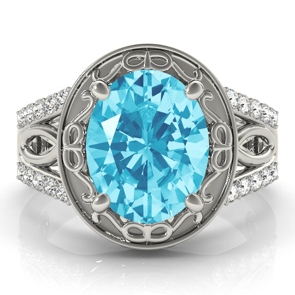 Oval Split Shank Design Diamond Fashion Ring · 0.24 ct tw