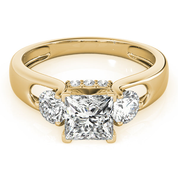 Round Three-Stone Diamond Engagement Ring · 0.56 ct tw