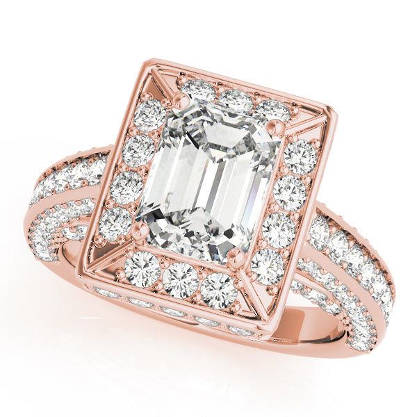 Emerald Halo For Cut Diamond Engagement Ring · 2.32 ct tw