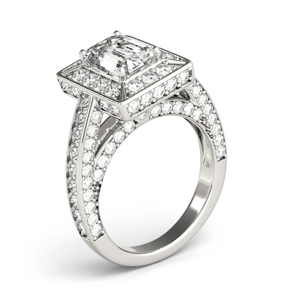Emerald Halo For Cut Diamond Engagement Ring · 2.32 ct tw