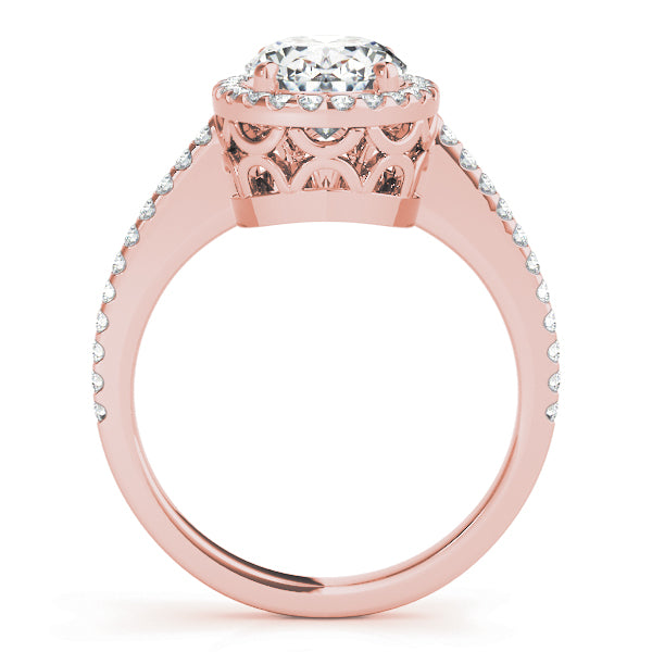 Oval Halo Diamond Engagement Ring · 0.34 ct tw
