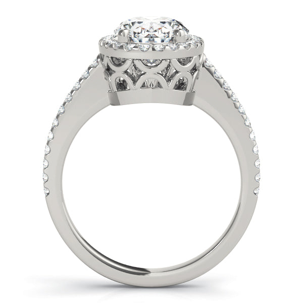 Oval Halo Diamond Engagement Ring · 0.68 ct tw