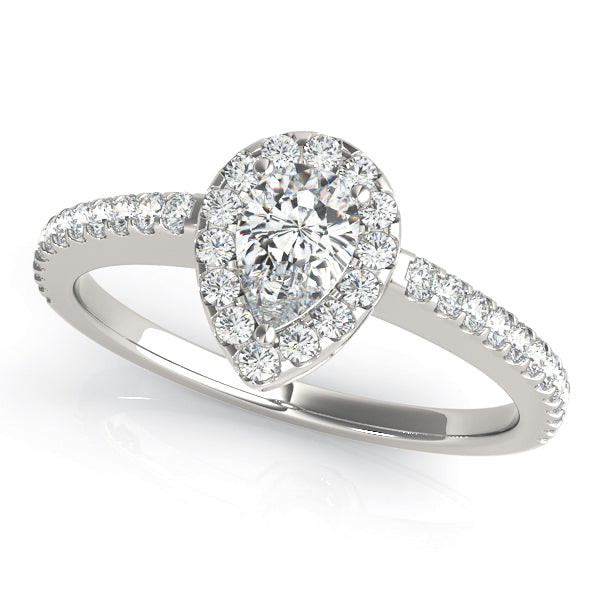 Pear Halo Diamond Engagement Ring · 0.69 ct tw