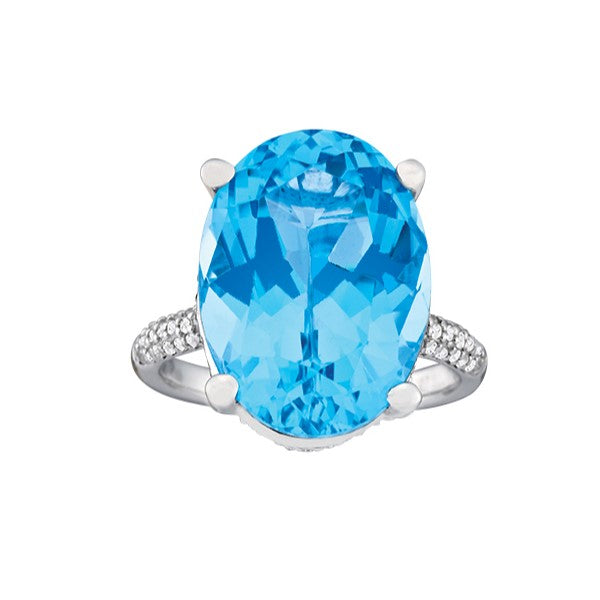 Oval Gemstone Fashion Ring · 0.48 ct tw