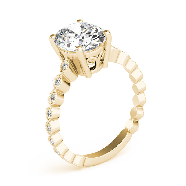 Oval Gemstone Engagement Ring · 0.11 ct tw