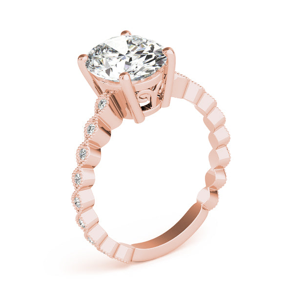 Oval Gemstone Engagement Ring · 0.11 ct tw