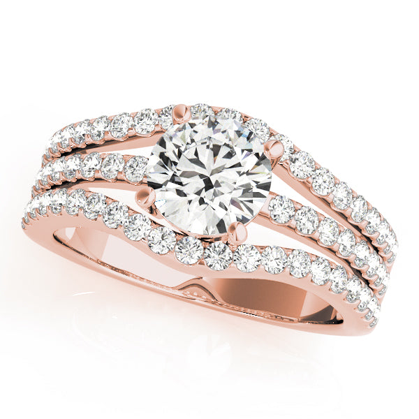 Round Multi-Row Diamond Engagement Ring · 1.58 ct tw
