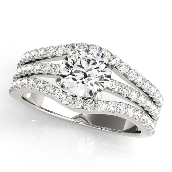 Round Multi-Row Diamond Engagement Ring · 1.58 ct tw
