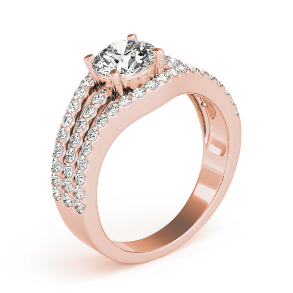 Round Multi-Row Diamond Engagement Ring · 1.58 ct tw