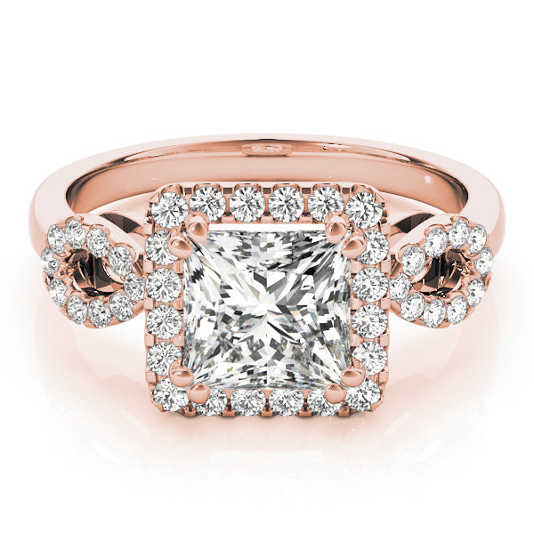 Square Halo & Cushion Diamond Engagement Ring · 1.80 ct tw