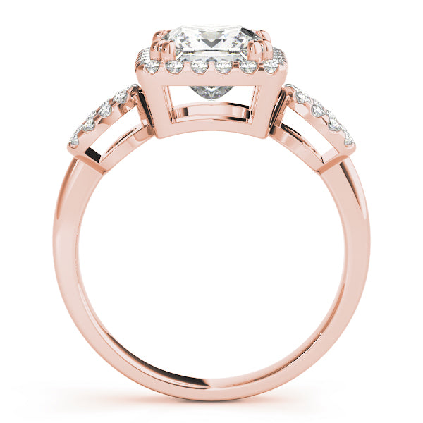 Square Halo & Cushion Diamond Engagement Ring · 1.80 ct tw