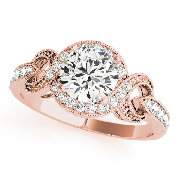 Round Halo Diamond Engagement Ring · 0.26 ct tw