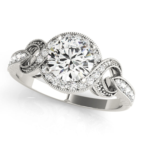Round Halo Diamond Engagement Ring · 0.26 ct tw