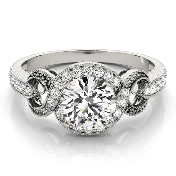 Round Halo Diamond Engagement Ring · 0.26 ct tw