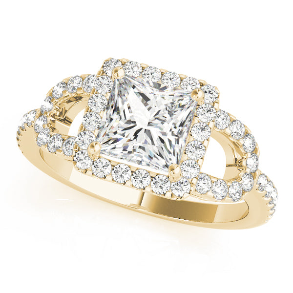 Square Halo & Cushion Diamond Engagement Ring · 1.78 ct tw