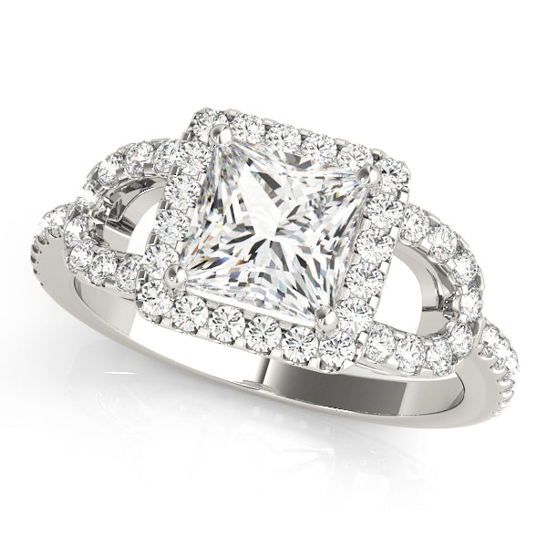 Square Halo & Cushion Diamond Engagement Ring · 1.78 ct tw