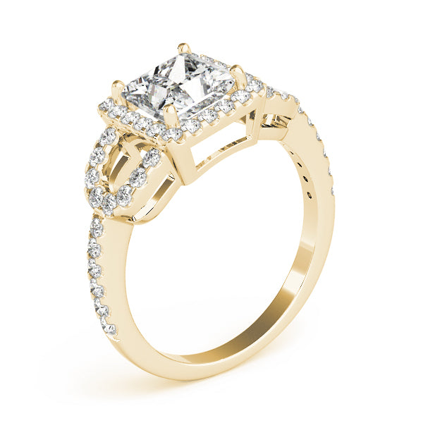 Square Halo & Cushion Diamond Engagement Ring · 1.78 ct tw