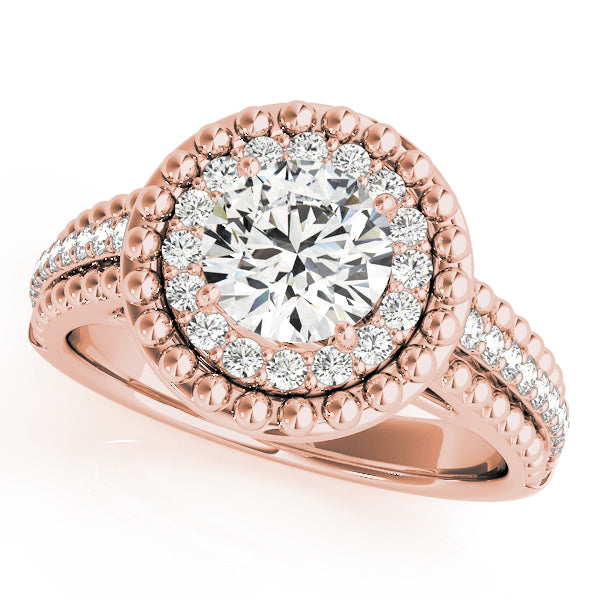 Round Halo Diamond Engagement Ring · 1.19 ct tw