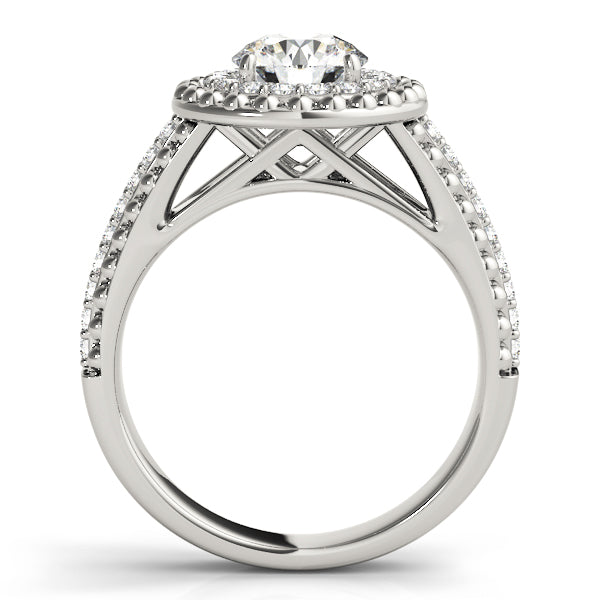 Round Halo Diamond Engagement Ring · 1.19 ct tw