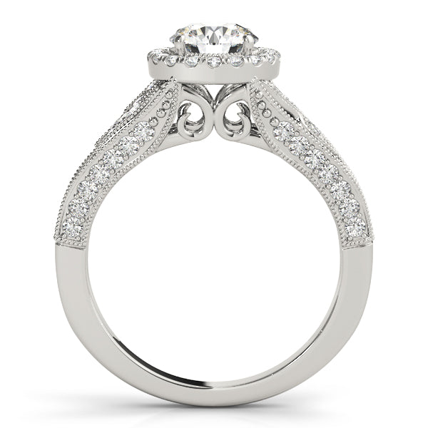Round Halo Diamond Engagement Ring · 1.21 ct tw