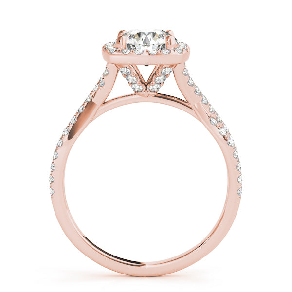 Round Halo Diamond Engagement Ring · 1.17 ct tw