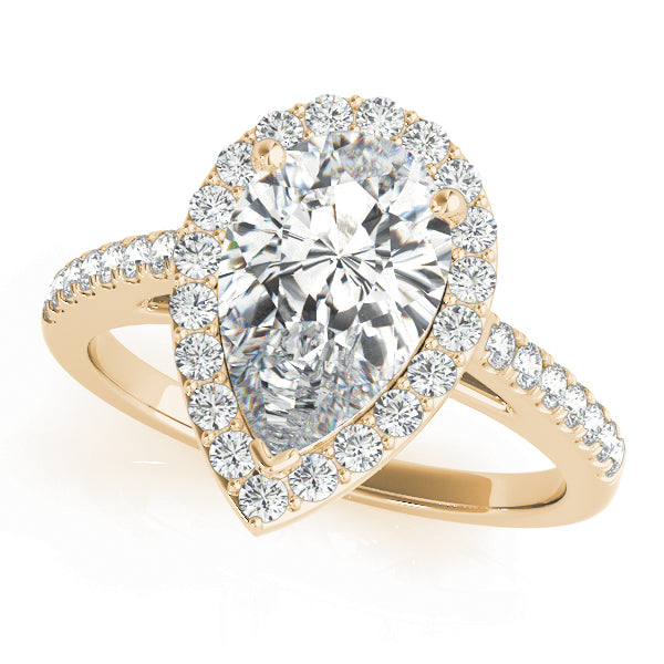 Pear Shape Halo Diamond Fashion Ring · 0.34 ct tw
