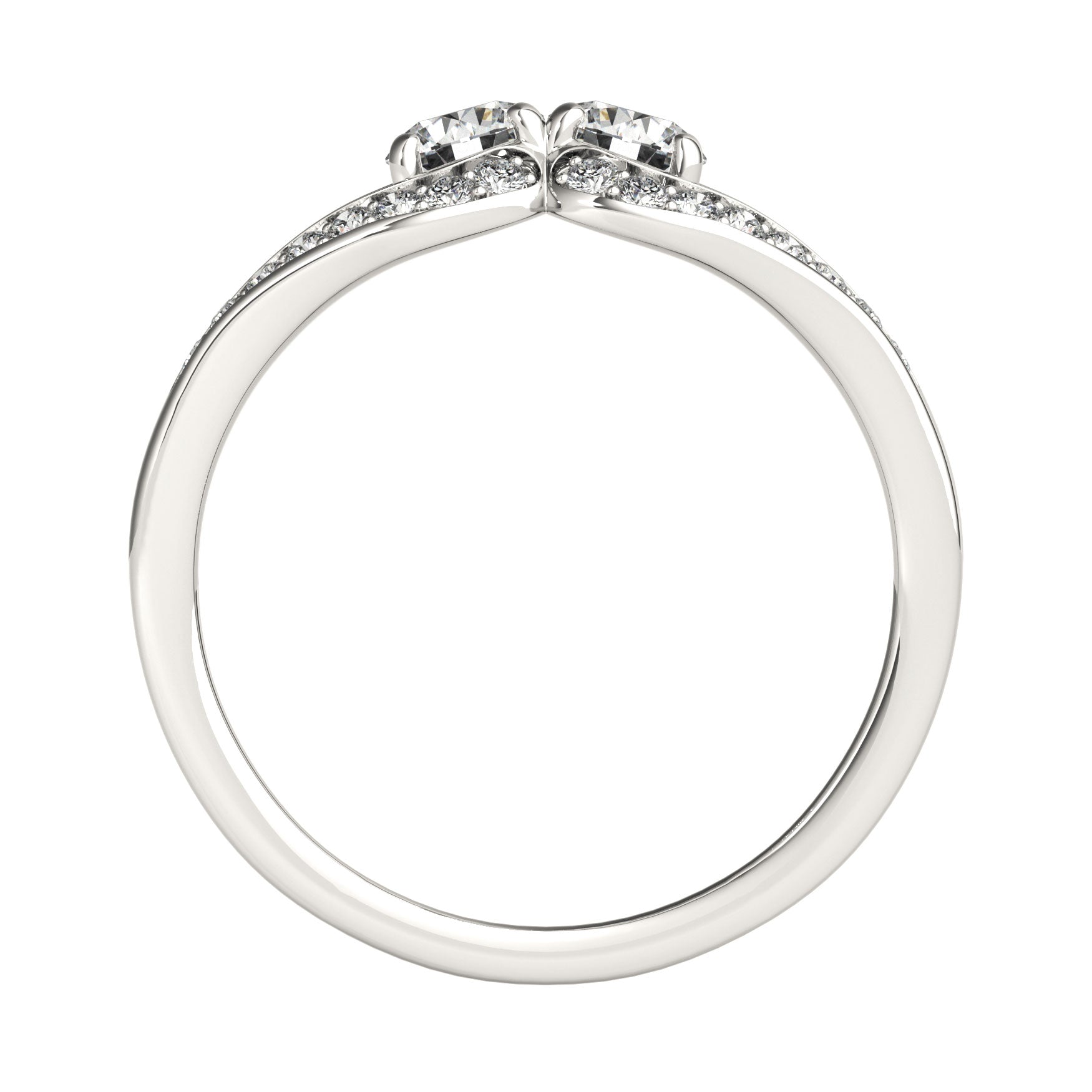 Round Two Stone Diamond Ring · 1.29 ct tw