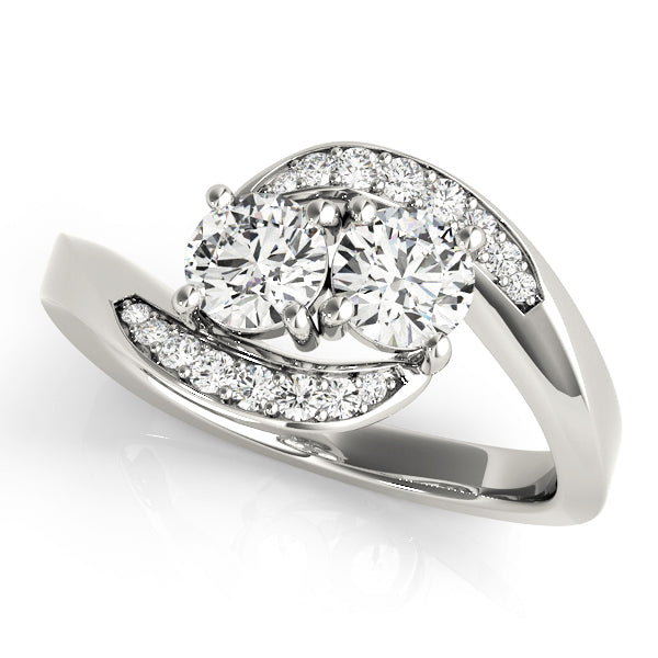 Round Two Stone Diamond Ring · 1.10 ct tw