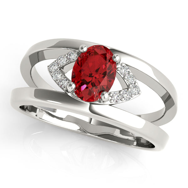 Oval 7x5 Diamond Ring · 0.05 ct tw