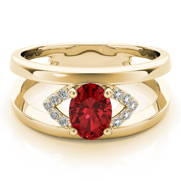 Oval 7x5 Diamond Ring · 0.05 ct tw