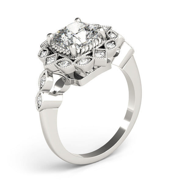 Cushion Gemstone Engagement Ring · 0.08 ct tw