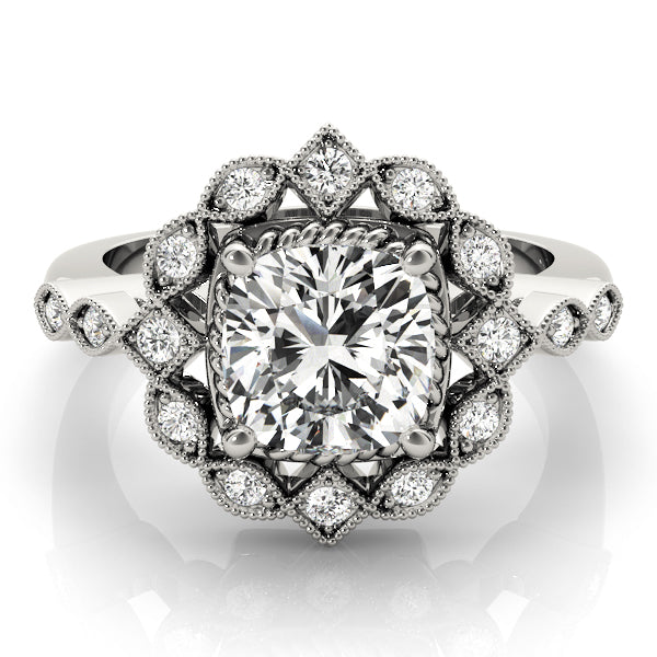 Cushion Gemstone Engagement Ring · 0.08 ct tw