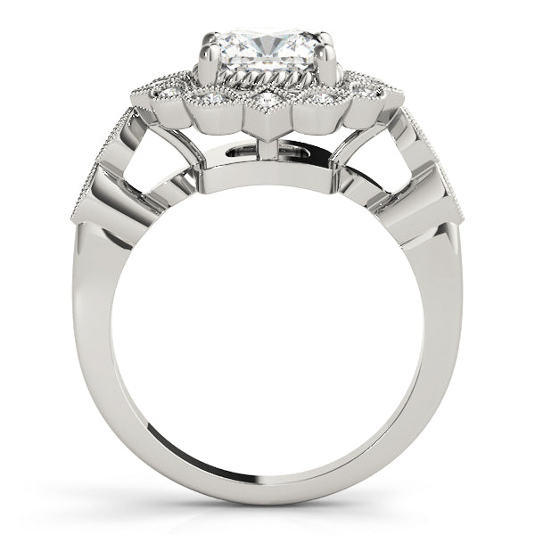 Cushion Gemstone Engagement Ring · 0.08 ct tw