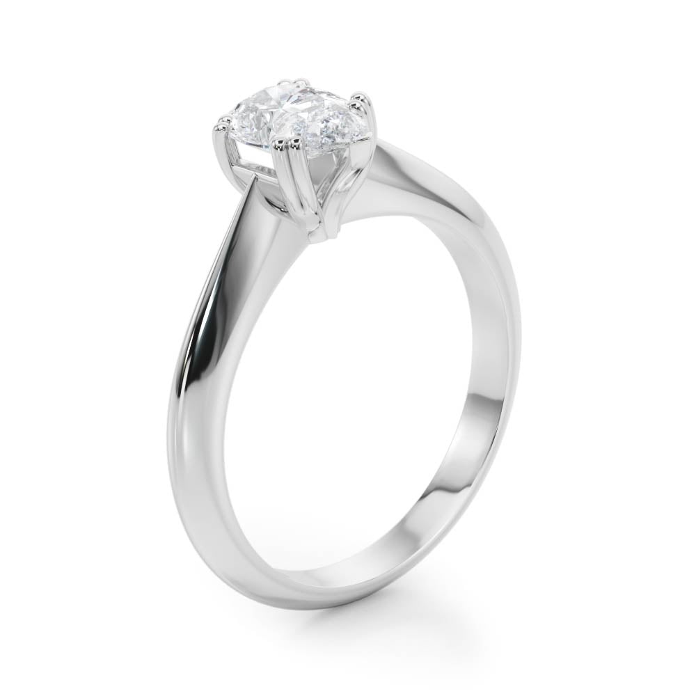 Pear Double Prong Diamond Engagement Ring · 0.70 ct tw