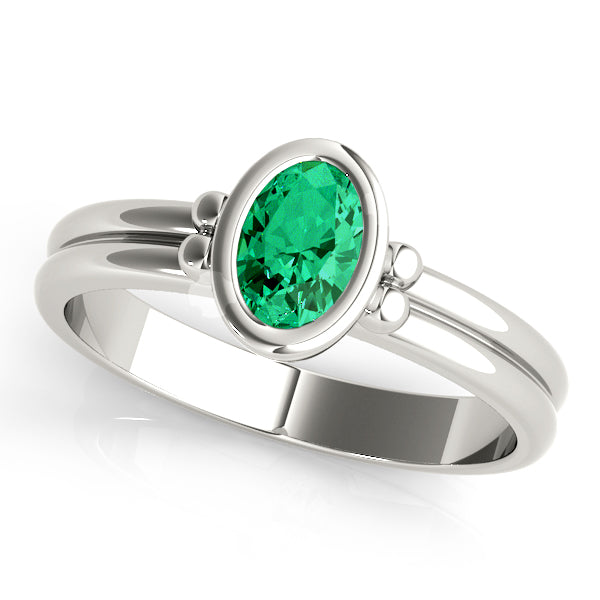 Oval Center Gemstone Ring · 0.38 ct tw