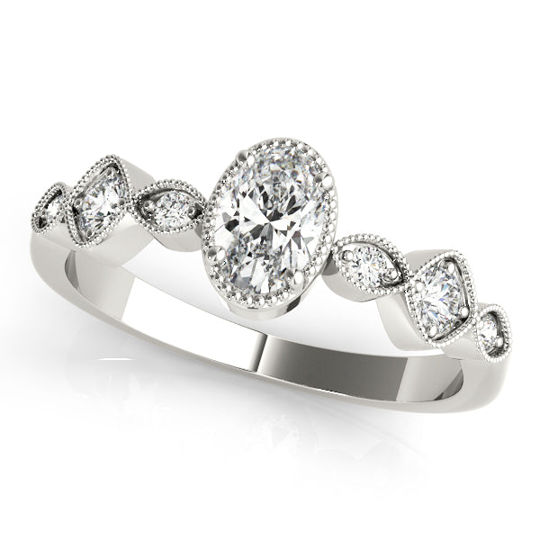 Oval Diamond Engagement Ring · 0.16 ct tw