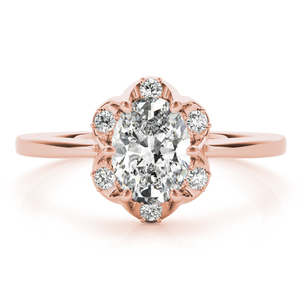 Oval Diamond Engagement Ring · 0.15 ct tw