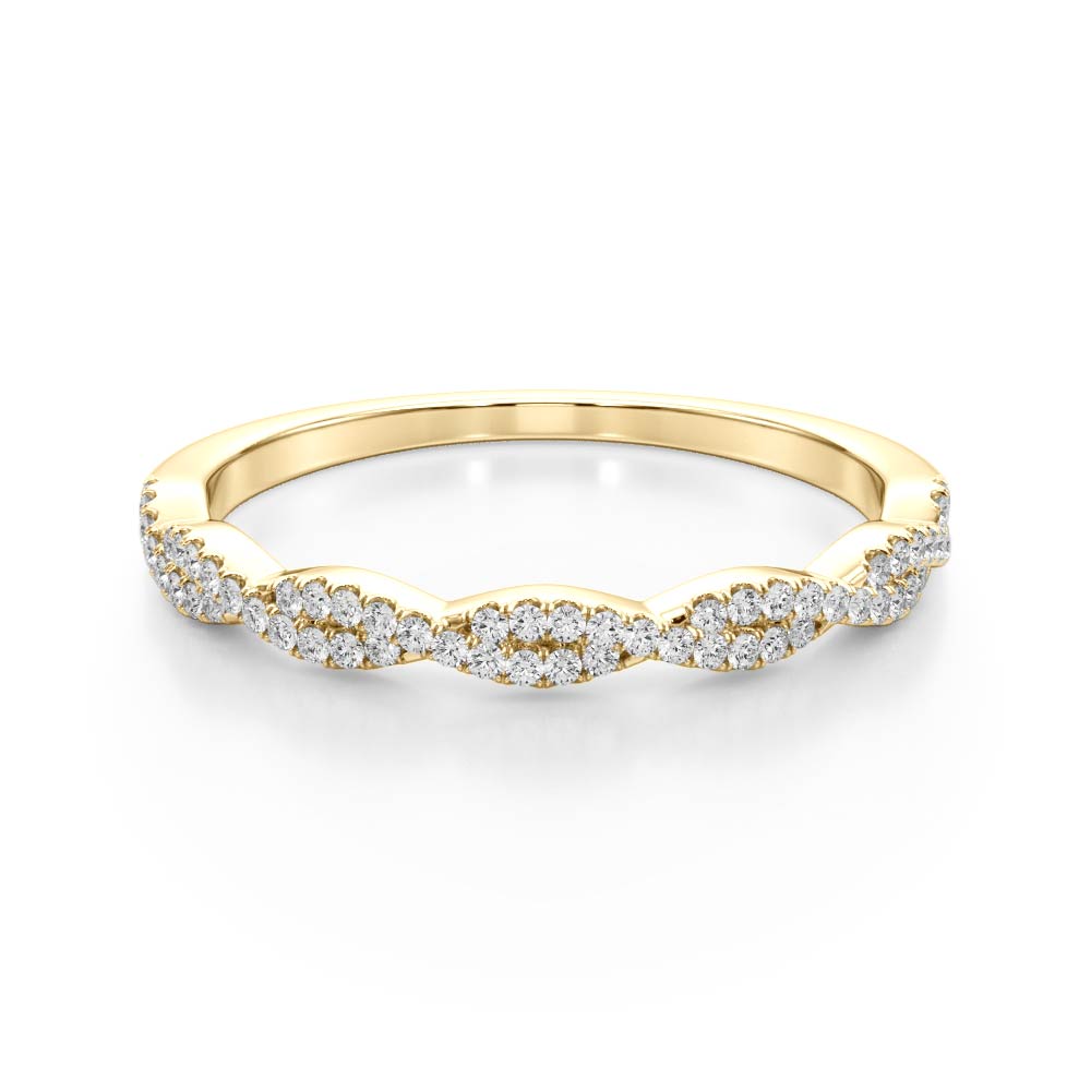 Round Twisted Diamond Band · 0.18 ct tw