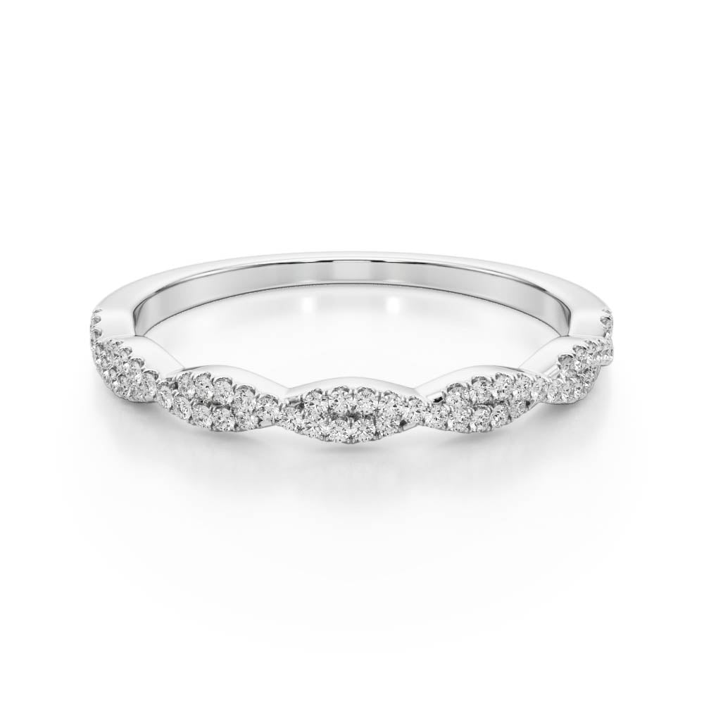 Round Twisted Diamond Band · 0.18 ct tw