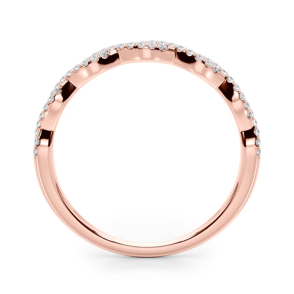 Round Twisted Diamond Band · 0.18 ct tw