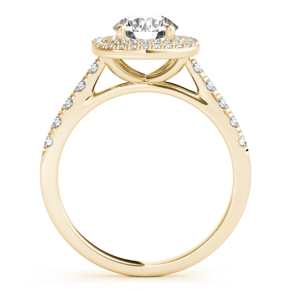 Round Double Halo Cushion Diamond Engagement Ring · 1.52 ct tw