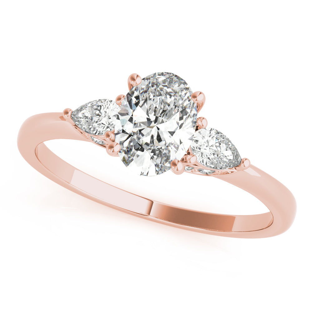 Oval Pear Shape Diamond Engagement Ring · 0.67 ct tw