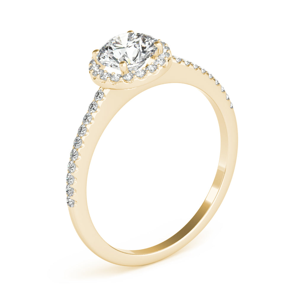 Round Halo Diamond Ring · 0.94 ct tw