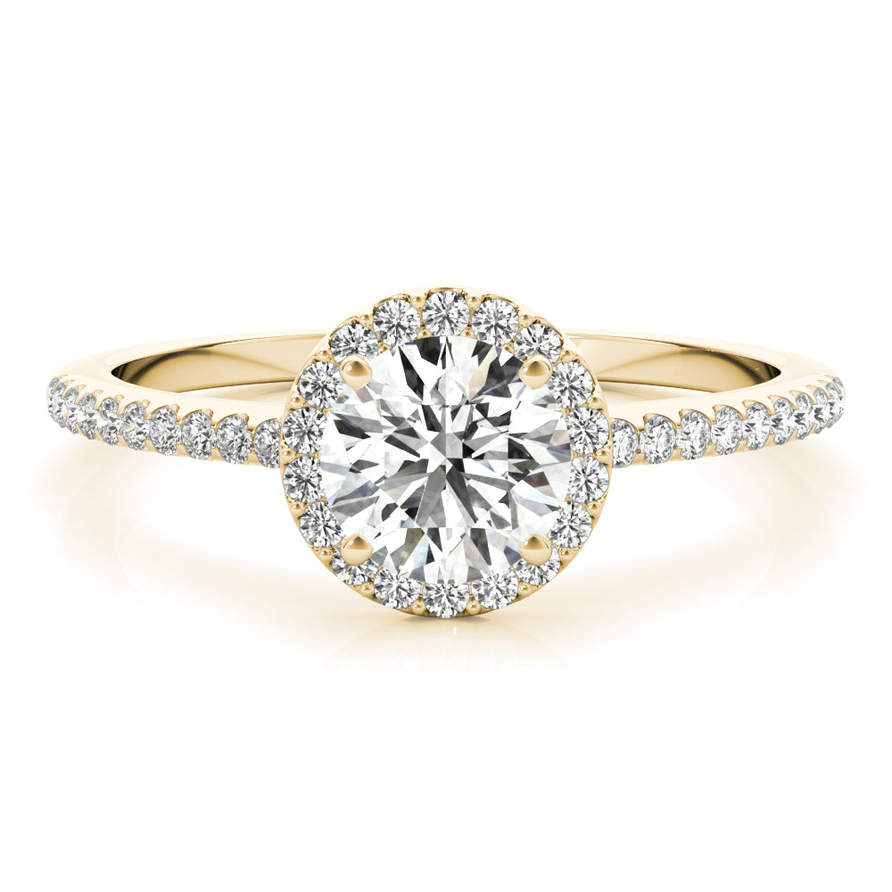 Round Halo Diamond Ring · 0.68 ct tw