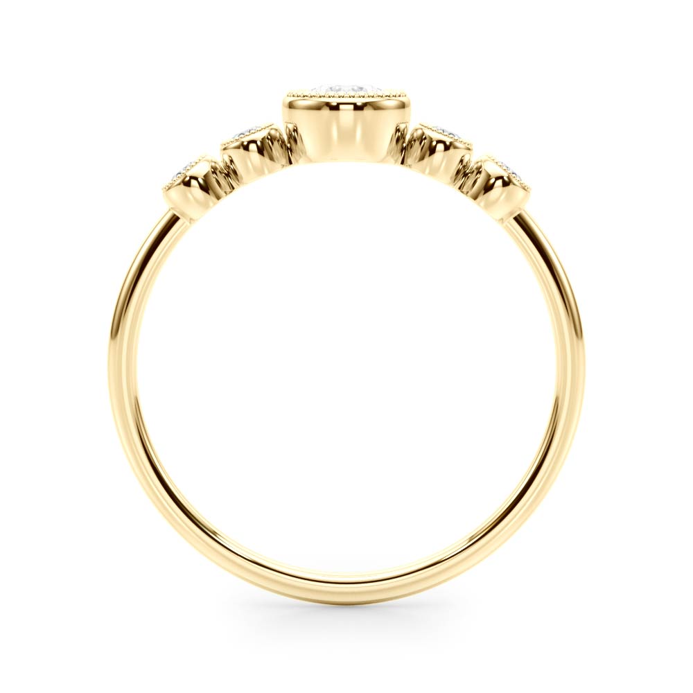 Round Five-Stone Center Diamond Fashion Ring · 0.32 ct tw