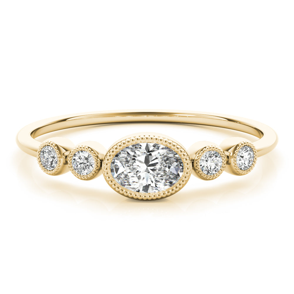 Oval Five-Stone Center Diamond Fashion Ring · 0.32 ct tw