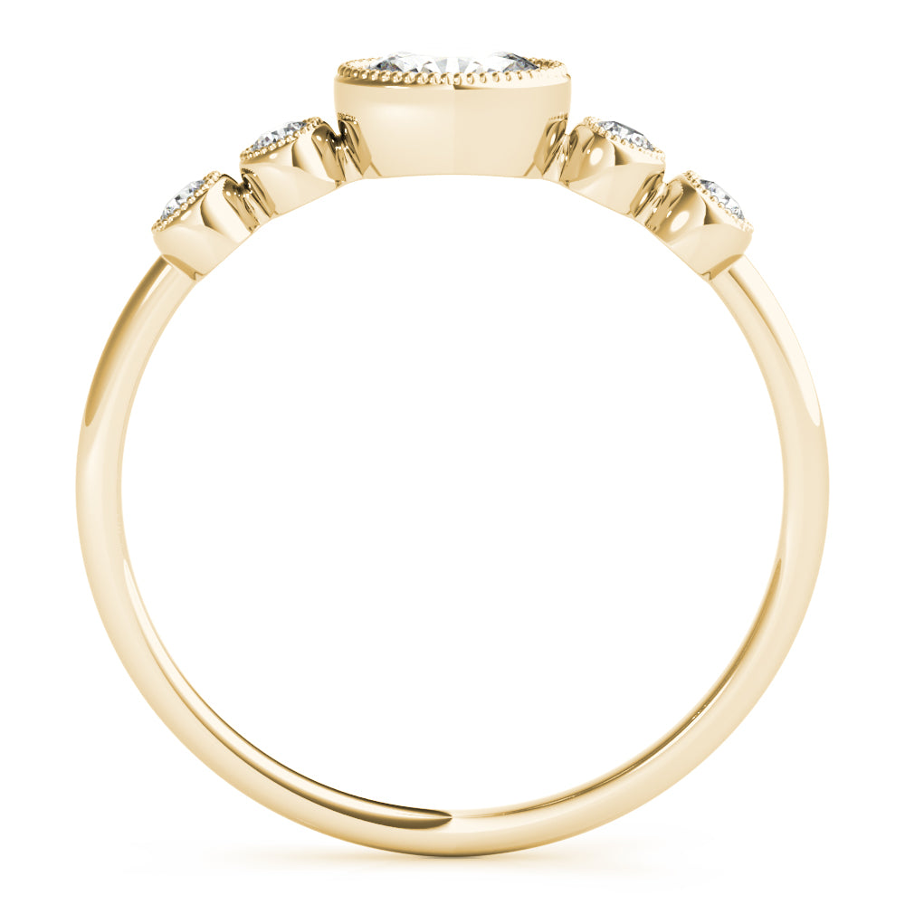Oval Five-Stone Center Diamond Fashion Ring · 0.32 ct tw