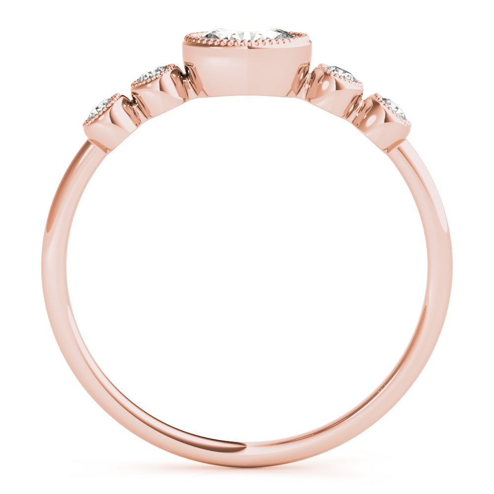 Oval Five-Stone Center Diamond Fashion Ring · 0.32 ct tw