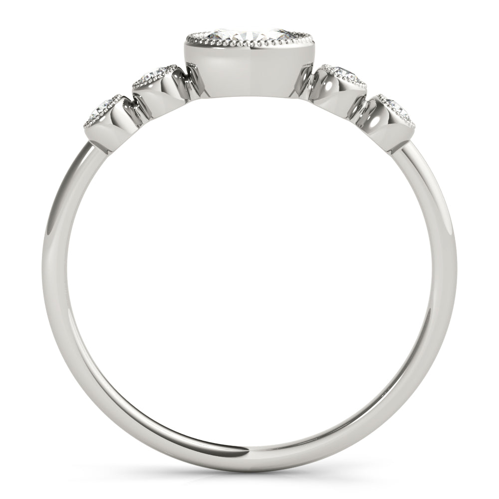 Oval Five-Stone Center Diamond Fashion Ring · 0.32 ct tw