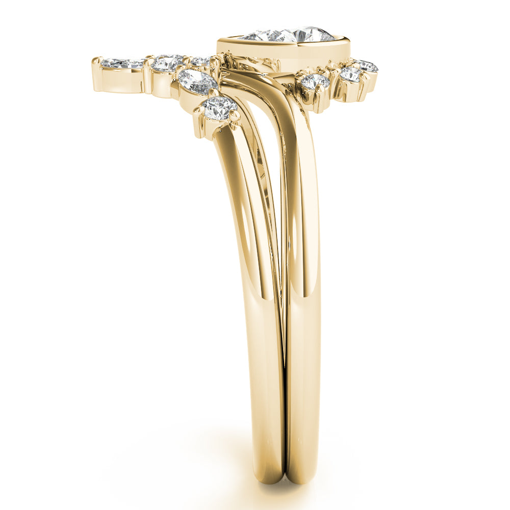 Pear Shape Center Diamond Fashion Ring · 0.45 ct tw
